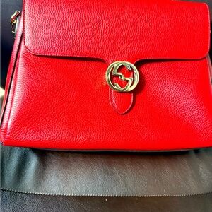Gucci GG Chain shoulder Red Gold hardware